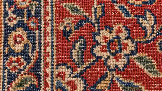 Beispielfoto: Nahaufnahme der Knoten auf der Rückseite